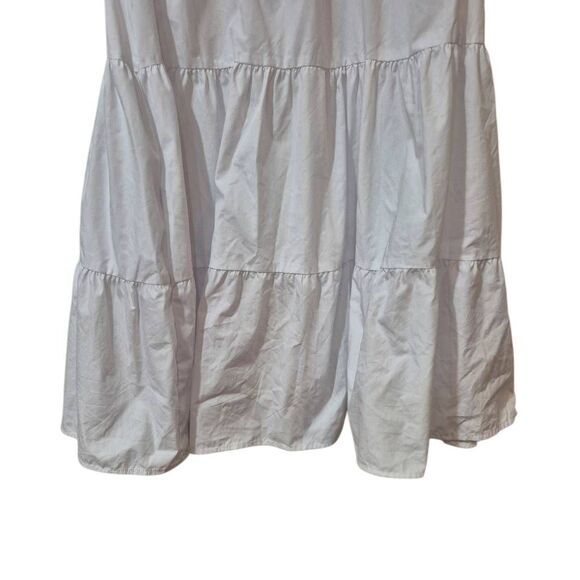 18 Centimeters Women's White Cotton /Poly Tiered Dress w Pockets - Picture 6 of 12